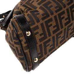 Pre Owned Fendi Tobacco Zucca Canvas Medium Magic Bag