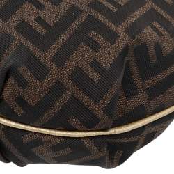 Pre Owned Fendi Tobacco Zucca Canvas and Leather Chef Chain Link Hobo