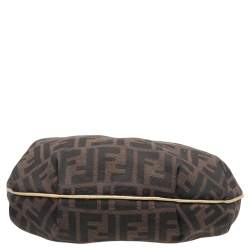 Pre Owned Fendi Tobacco Zucca Canvas and Leather Chef Chain Link Hobo