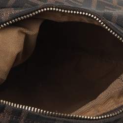 Pre Owned Fendi Tobacco Zucca Canvas and Leather Chef Chain Link Hobo