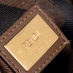 مملوكة مسبقًا حقيبة فندي بيكابو جلد بني داكن يد علوية متوسطة