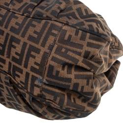 Pre Owned Fendi Tobacco Zucca Canvas and Patent Leather Large Mia Tote