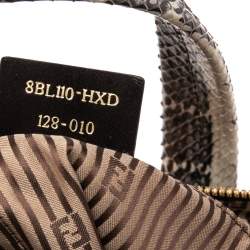 Pre Owned Fendi Multicolor Watersnake Chameleon Satchel