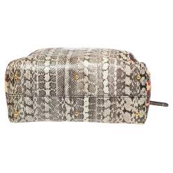 Pre Owned Fendi Multicolor Watersnake Chameleon Satchel