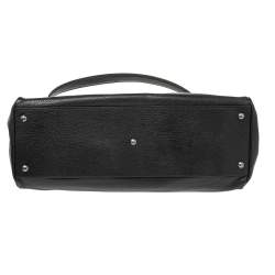 Pre Owned Fendi Black Leather Large Peekaboo Top Handle Bag