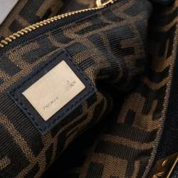 Pre Owned Fendi Black Leather Large Peekaboo Top Handle Bag