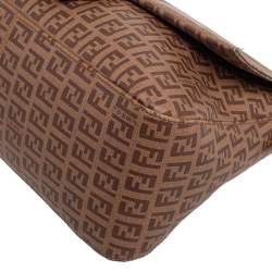 Pre Owned Fendi Brown Zucca Coated Canvas Big Mama Forever Shoulder Bag