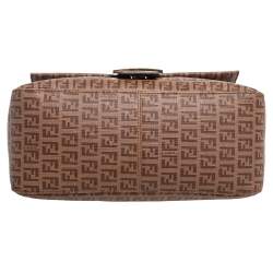 Pre Owned Fendi Brown Zucca Coated Canvas Big Mama Forever Shoulder Bag
