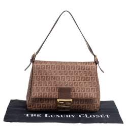 Pre Owned Fendi Brown Zucca Coated Canvas Big Mama Forever Shoulder Bag