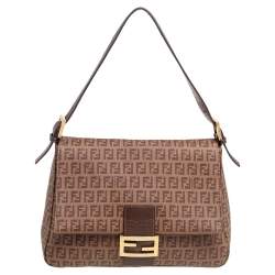 Pre Owned Fendi Brown Zucca Coated Canvas Big Mama Forever Shoulder Bag