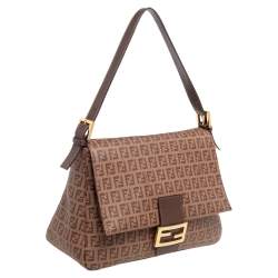 Pre Owned Fendi Brown Zucca Coated Canvas Big Mama Forever Shoulder Bag