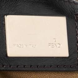 Pre Owned Fendi Tobacco Zucca Canvas and Leather Chef Hobo