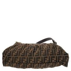 Pre Owned Fendi Tobacco Zucca Canvas and Leather Chef Hobo