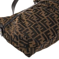 Pre Owned Fendi Tobacco Zucca Canvas and Leather Chef Hobo