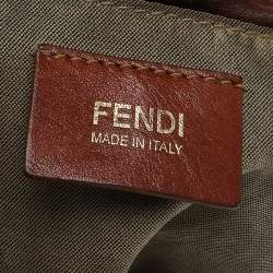Pre Owned Fendi Brown Leather Mia Hobo