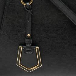 Pre Owned  حقيبة يد فندي ميني 2جور جلد أسود