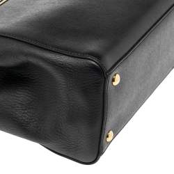 Pre Owned  حقيبة يد فندي ميني 2جور جلد أسود