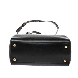 Pre Owned  حقيبة يد فندي ميني 2جور جلد أسود