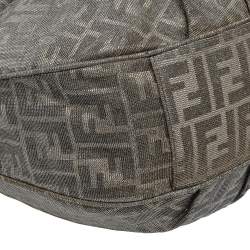 Pre Owned Fendi Metallic Brown/Grey Zucca Canvas Mia Hobo