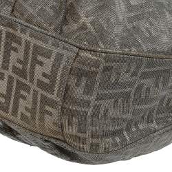 Pre Owned Fendi Metallic Brown/Grey Zucca Canvas Mia Hobo