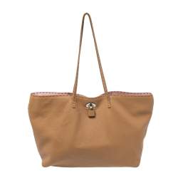 مملوكة مسبقًا Fendi Brown Leather Selleria Tote