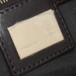 Pre Owned Fendi Tobacco Zucca Embossed Leather Chef Hobo