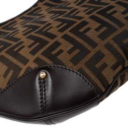 Pre Owned Fendi Tobacco Zucca Canvas Small Hobo