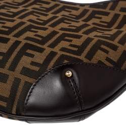Pre Owned Fendi Tobacco Zucca Canvas Small Hobo