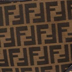 Pre Owned Fendi Tobacco Zucca Canvas Small Hobo