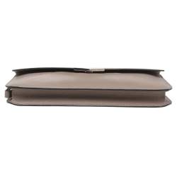 Pre Owned Fendi Grey Leather 2 Jours Envelope Clutch