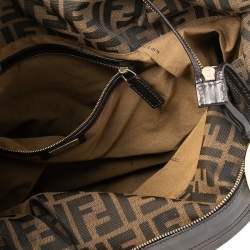 Pre Owned Fendi Tobacco Zucca Canvas and Leather Large Chef Tote