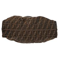 Pre Owned Fendi Tobacco Zucca Canvas and Leather Large Chef Tote