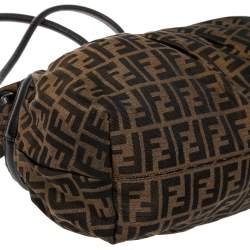 Pre Owned Fendi Tobacco Zucca Canvas and Leather Large Chef Tote