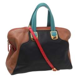 Pre Owned حقيبة يد فندي شمليون كبيرة جلد متعدد الألوان