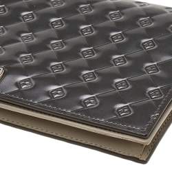 Pre Owned Fendi Grey Patent Leather Fendilicious Wallet On Chain