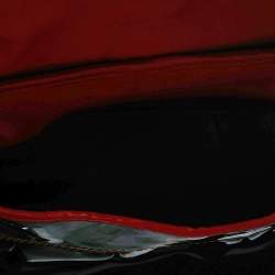 مملوكة مسبقًا Fendi Black/Orange Patent Leather And Leather B Bag Shoulder Bag