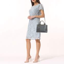 Pre Owned Fendi Grey Leather Small 2Jours Tote