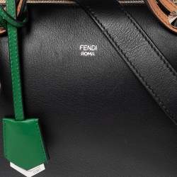 Pre Owned Fendi Brown/Black Leather Small By The Way Shoulder Bag