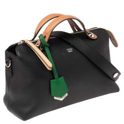 Pre Owned Fendi Brown/Black Leather Small By The Way Shoulder Bag