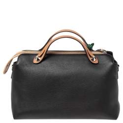 Pre Owned Fendi Brown/Black Leather Small By The Way Shoulder Bag