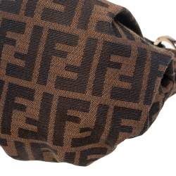 Pre Owned Fendi Tobacco Zucca Canvas and Leather Mini Chef Bag