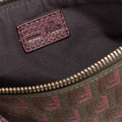 Pre Owned Fendi Tricolor Zucca Canvas Pochette