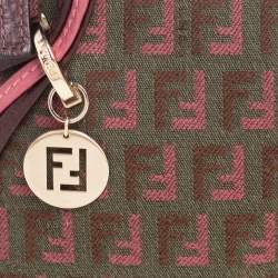 Pre Owned Fendi Tricolor Zucca Canvas Pochette