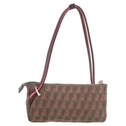 Pre Owned Fendi Tricolor Zucca Canvas Pochette