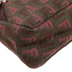 Pre Owned Fendi Tricolor Zucca Canvas Pochette
