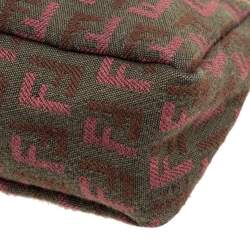 Pre Owned Fendi Tricolor Zucca Canvas Pochette