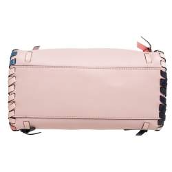 مملوكة مسبقًا Fendi Multicolor Leather Whip Stitch Mini Peekaboo Top Handle Bag