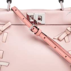 مملوكة مسبقًا Fendi Multicolor Leather Whip Stitch Mini Peekaboo Top Handle Bag