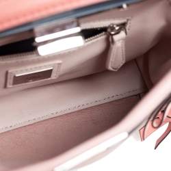 مملوكة مسبقًا Fendi Multicolor Leather Whip Stitch Mini Peekaboo Top Handle Bag