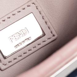 مملوكة مسبقًا Fendi Multicolor Leather Whip Stitch Mini Peekaboo Top Handle Bag